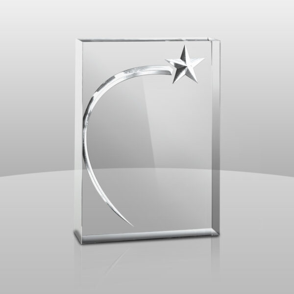 4-3/4 x 6-3/4 x 1 Acrylic 3D Shooting Star Award