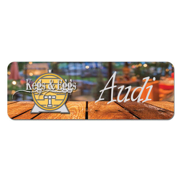 1 x 3 Full Color Plastic Name Badge